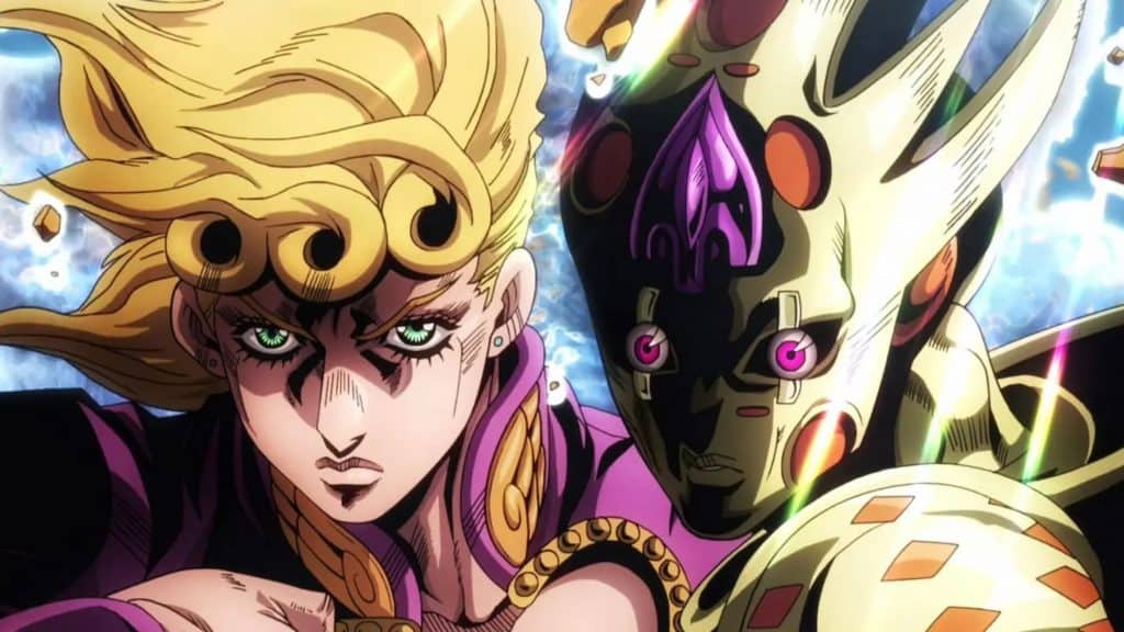 imagem mostra uma cena do anime JoJo's Bizarre Adventure: Golden Wind