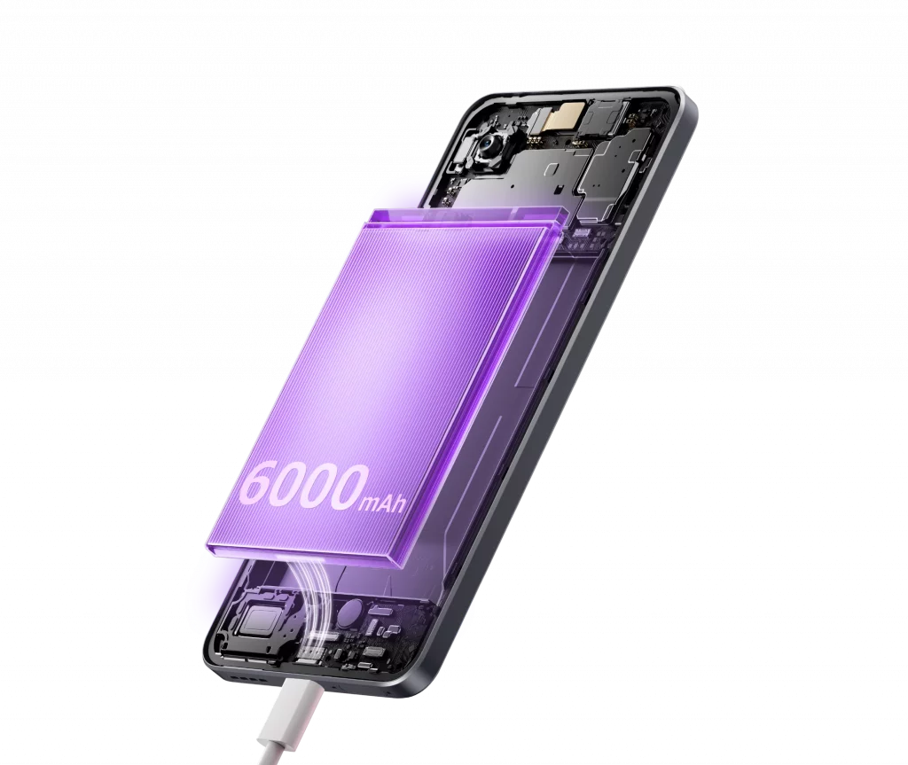 imagem mostra uma ilustração da bateria do celular flutuando da região traseira