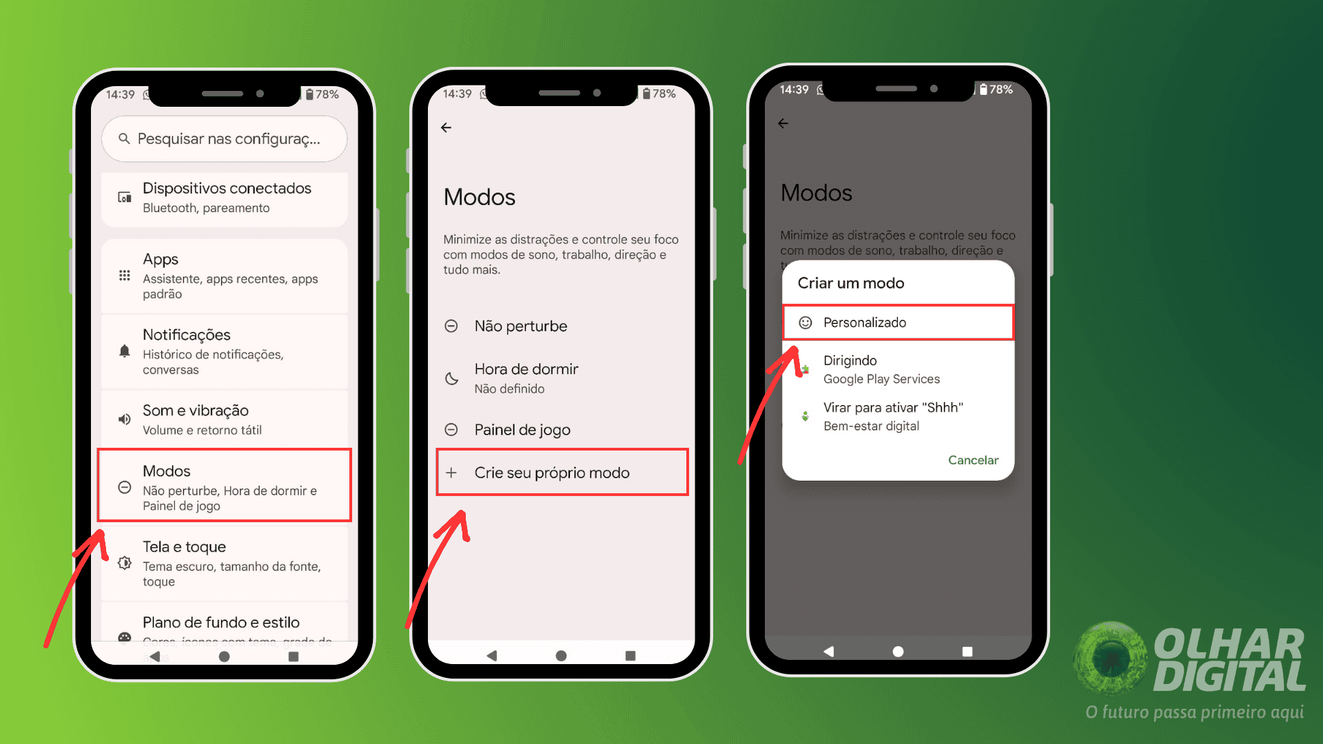 Como ativar Modo Viagem no Android passos 1, 2 e 3