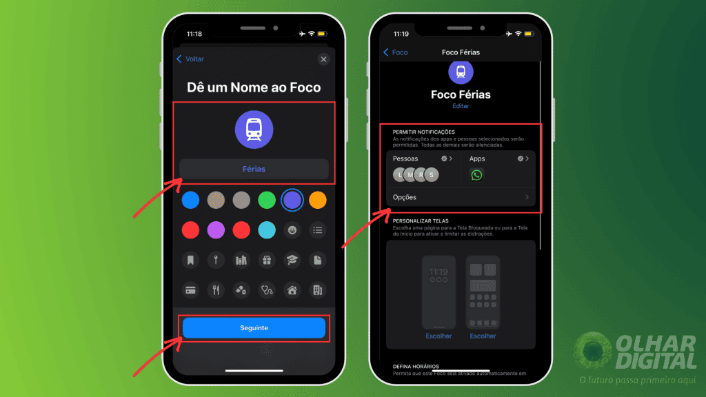 Como ativar Modo Viagem no iOS passos 4 e 5/Olhar Digital