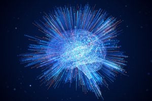 ilustração de super cérebro de inteligência artificial